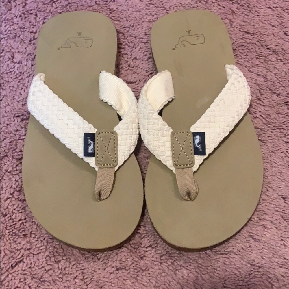 Vineyard Vines Kids Sandals - Cream and Tan
